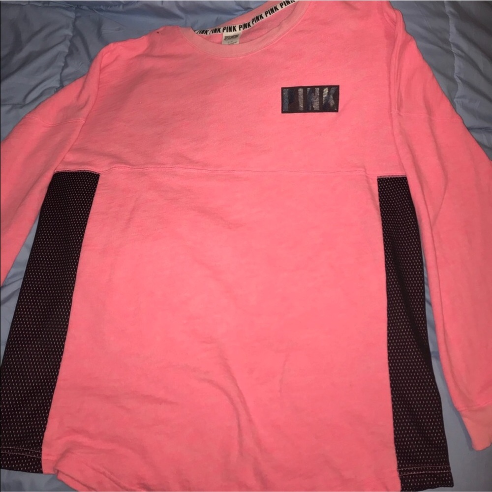 Pink VS | Side mesh crew